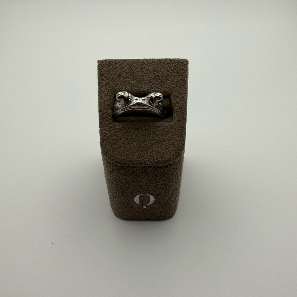 Sterling Silver Adjustable Frog Ring - image 1